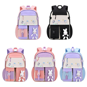 Girls' Cartoon School Bag Anti-theft Nylon Rucksack