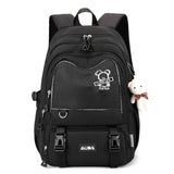 Nylon School Bag for Women Teenagers Rucksack