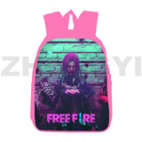 3D Game Fire Garena Backpack, Vintage Canvas School Bags
