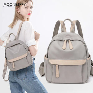 Canvas Mini School Bag for Girls Preppy Style Small Travel Backpack