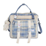 Bear Plush Pin Backpack Japanese School Bag