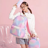 Rainbow Backpack Lunch Tote Pencil Bag School Bag for Teens