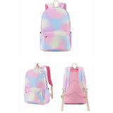Rainbow Backpack Lunch Tote Pencil Bag School Bag for Teens