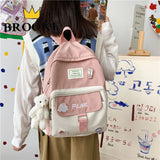 Pink Lovely School Bags for Students, Casual Daypacks for Girls