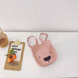 Kids' Bear Ear Sweet School Bag Zipper PU Leather Packbag