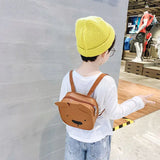 Kids' Bear Ear Sweet School Bag Zipper PU Leather Packbag