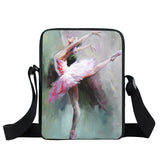 Ballet Print Cross Bag Canvas Shoulder Bag