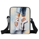 Ballet Print Cross Bag Canvas Shoulder Bag