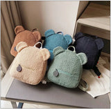Bear Backpacks Portable Children Solid Travel Rucksacks