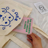 Bear Canvas Messenger Bag Shoulder Bags Crossbody Tote Handbags