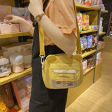 Bear Canvas Shoulder Bag Harajuku Diagonal Messenger Bag for Women
