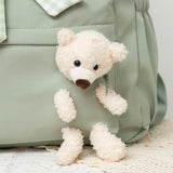 Bear Doll Bow Flip Cover Junior High School Female Student Campus Backpack