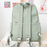 Bear Doll Bow Flip Cover Junior High School Female Student Campus Backpack