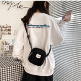 Bear Messenger Bag Women Plush Mobile Phone Bags Girls Small Shoulder Bag