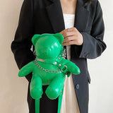 Bear Mini Crossbody Bag Women Phone Purse Zipper Flap Shoulder Bag Ladies Handba