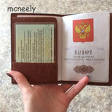 Bear Passport Cover PU Leather Case Travel Wallet