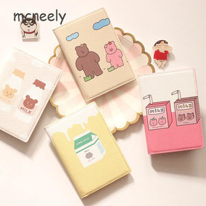 Bear Passport Cover PU Leather Case Travel Wallet