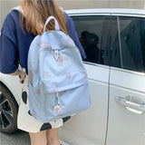 Bear Print Women Waterproof Travel Book Backpack Female Laptop Bag