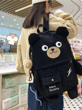 Bear Shoulder Bag Large Capacity Student Backpack