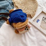 Bear Plush Doll Cross-Body Messenger Bag for Women and Girls
