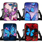 Butterfly Messenger Bag Ladies Clutch Canvas Shoulder Bag Travel Women Handbags