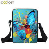 Butterfly Messenger Bag Ladies Clutch Canvas Shoulder Bag Travel Women Handbags