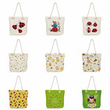 Bee Ladybug Handbags Rope Shoulder Bag Summer Travel Beach Tote Bags