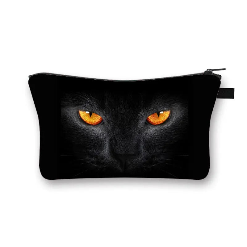 Cat Cosmetic Organizer Bag Pure Cat Prints Cosmetic Bag Women Makeup Bag
