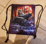 Cat Drawstring Bag Women Shopping Bags Canvas Travel Bag
