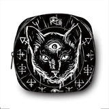 Cat Witch Print Period Sanitary Napkin Bag Gothic Handbags Gift