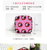 Cat Witch Print Period Sanitary Napkin Bag Gothic Handbags Gift
