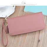 Butterfly Leather Long Wallet Women Zip Purse Clutch Phone Pocket