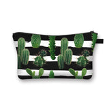 Cactus 3D Printing Cosmetic Bag Portable Makeup Case Lady Storage Bag