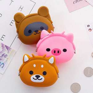 Candy Cartoon Animal Silicone Coin Bag Women Small Wallet