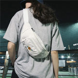Women's Canvas Belt Bag Chest Crossbody Street Pack
