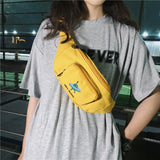 Women's Canvas Belt Bag Chest Crossbody Street Pack