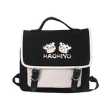 Japanese Harajuku Cow Flip School Bag Large Capacity Shoulder Messenger Bag