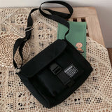 Canvas Shoulder Bag Crossbody Messenger Shopping Handbag Purse Solid Color