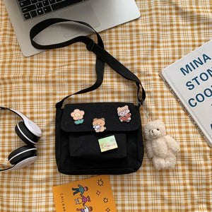 Canvas Small Bag Japanese Harajuku Diagonal Bag Wild Student Girl Shoulder Bag