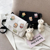 Canvas Small Bag Harajuku Diagonal Bag Student Shoulder Bag Women Purse