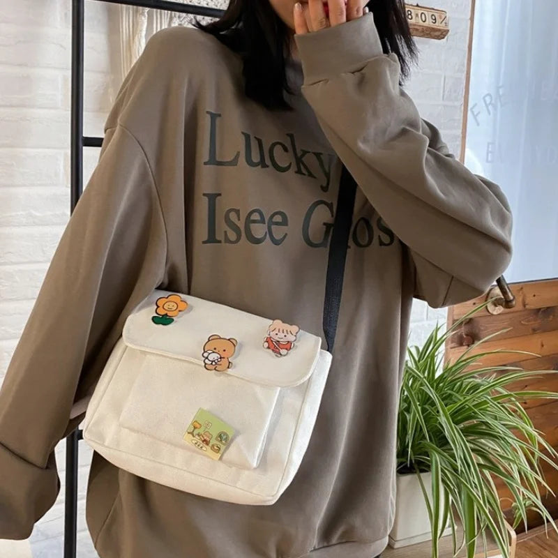 Canvas Small Bag Female Japanese Harajuku Diagonal Bag Wild Student