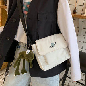 Harajuku Diagonal Bag for Women Student Girl Shoulder Bags Messenger Bag