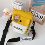 Canvas Small Crossbody Bag for Women Student Youth Shoulder Bag