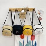Canvas Women Small Crossbody Bag Casual Girls Messenger Bags