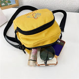 Canvas Women Small Crossbody Bag Casual Girls Messenger Bags