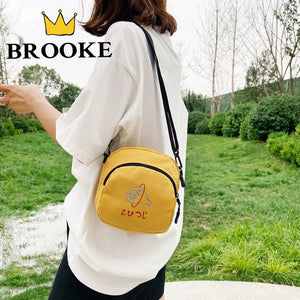 Canvas Women Small Crossbody Bag Casual Girls Messenger Bags