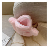 Plush Crossbody Mini Shoulder Bag for Women Lady