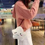 Plush Crossbody Mini Shoulder Bag for Women Lady