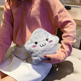 Plush Crossbody Mini Shoulder Bag for Women Lady