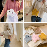 Plush Crossbody Mini Shoulder Bag for Women Lady